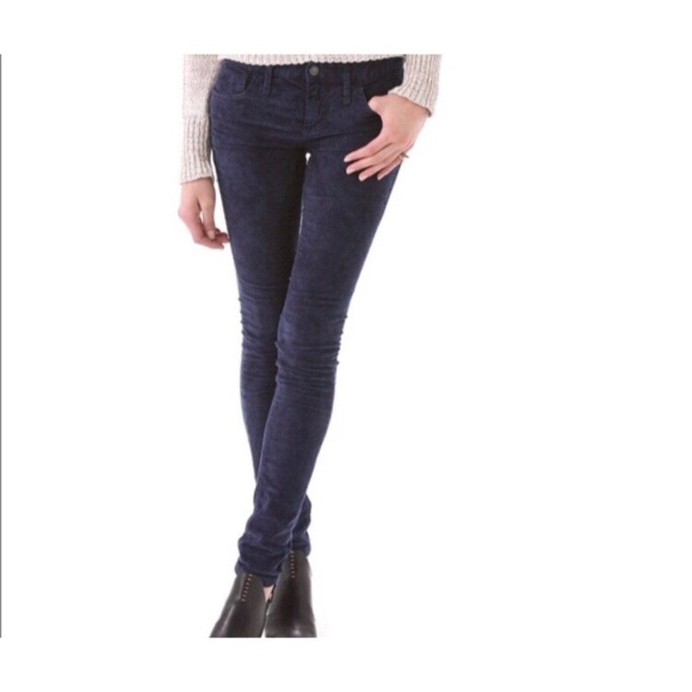 LC Lauren Conrad Navy corduroy skinny jeans